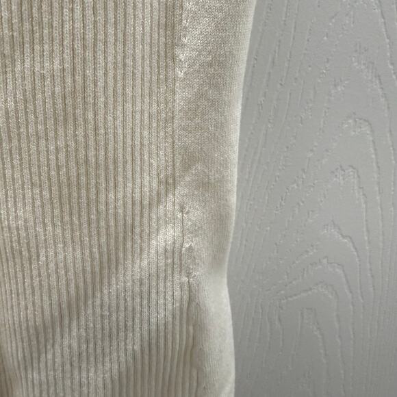 Guess Women's Eco Blaire Halter Neck Sleeveless Sweater Cream Ribbed Tank XL NEW - Picture 6 of 9